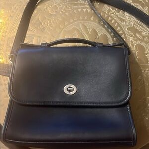 Coach Black Crossbody Bag with Leather Finish